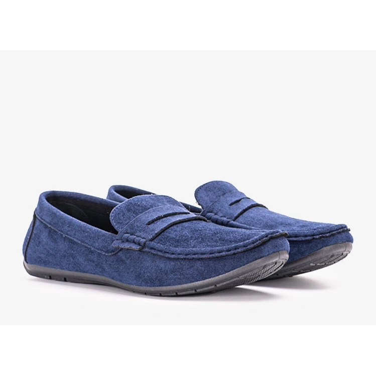 Mocassini Gradasso da uomo blu navy 1