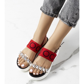 Sandali rossi da donna Hanin rosso 1