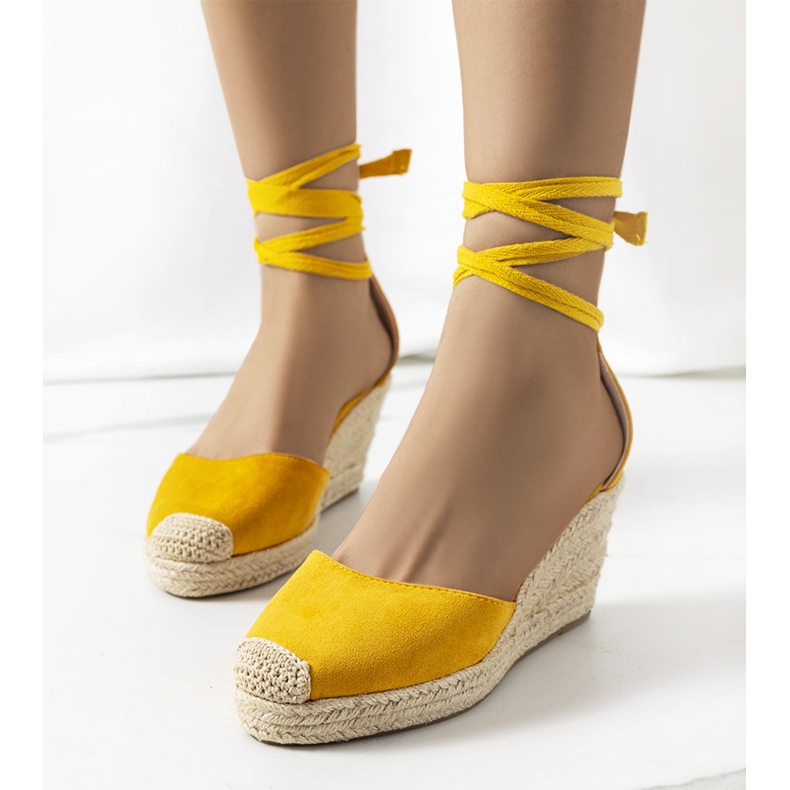 Espadrillas gialle sulla zeppa di Tyler giallo 1