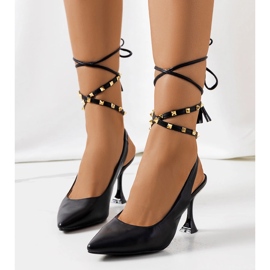 Décolleté nere stringate di Nudar nero 1