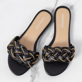 BM Ciabatte nere eleganti Correra nero 1