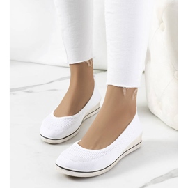 Sneaker Loane bianche con zeppa bianco 1