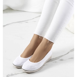 Sneaker Loane bianche con zeppa bianco 2