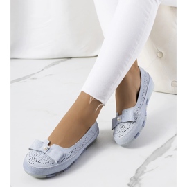 Mocassini Catania in pelle blu 1