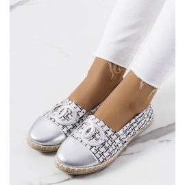 Espadrillas bianche Moorsele bianca d'argento 1
