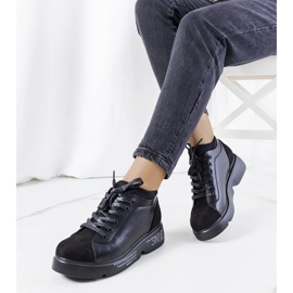Sneakers nere con tacco alto di Ambly nero 1