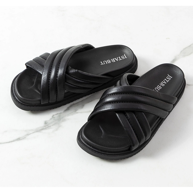 Ciabatte nere sulla piattaforma Daintree nero 1