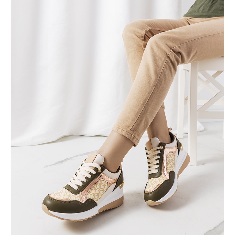 BM Sneakers verdi di Nanson beige verde 1
