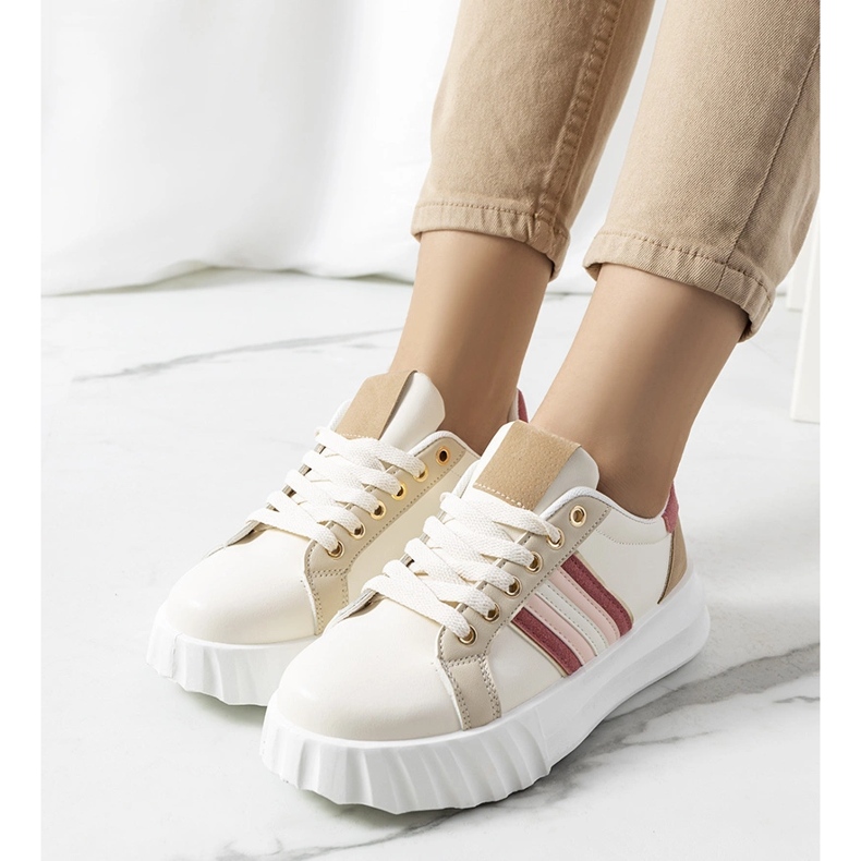 Sneakers beige sulla piattaforma Prinsep 1