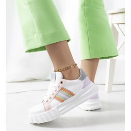 Sneakers bianche sulla piattaforma Prinsep bianco 1