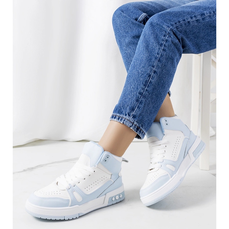 Sneakers blu di Grandis bianca 2