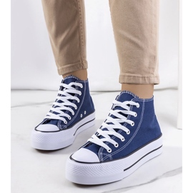 Sneakers blu navy sulla piattaforma Korgay 1