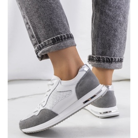 Sneakers Zaira in pelle bianca bianco 1