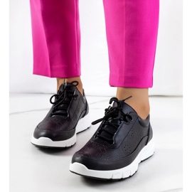 Sneakers Kaypa in pelle nera nero 1