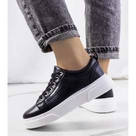 Sneakers nere su una spessa suola Louisiana nero 1
