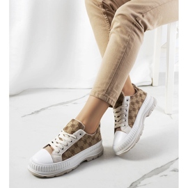 Sneakers beige sulla piattaforma Meliko 1