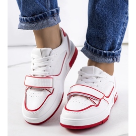 Sneakers Kadie rosse da donna bianca rosso 1