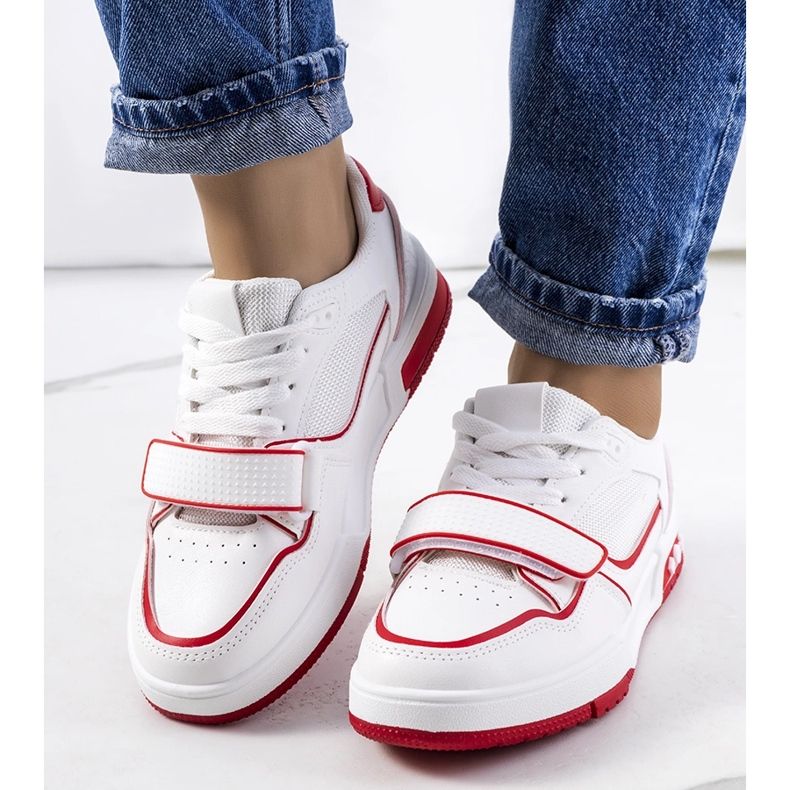Sneakers Kadie rosse da donna bianco rosso 1