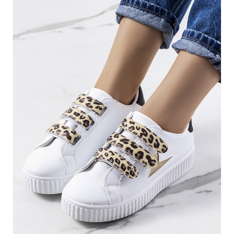 Sneakers Pitmerden bianche bianco d'oro 1