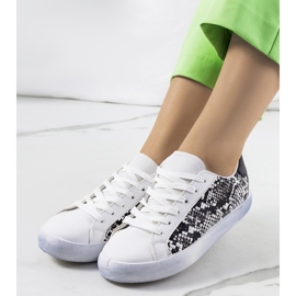Sneakers Kameta Snake bianche bianca 1