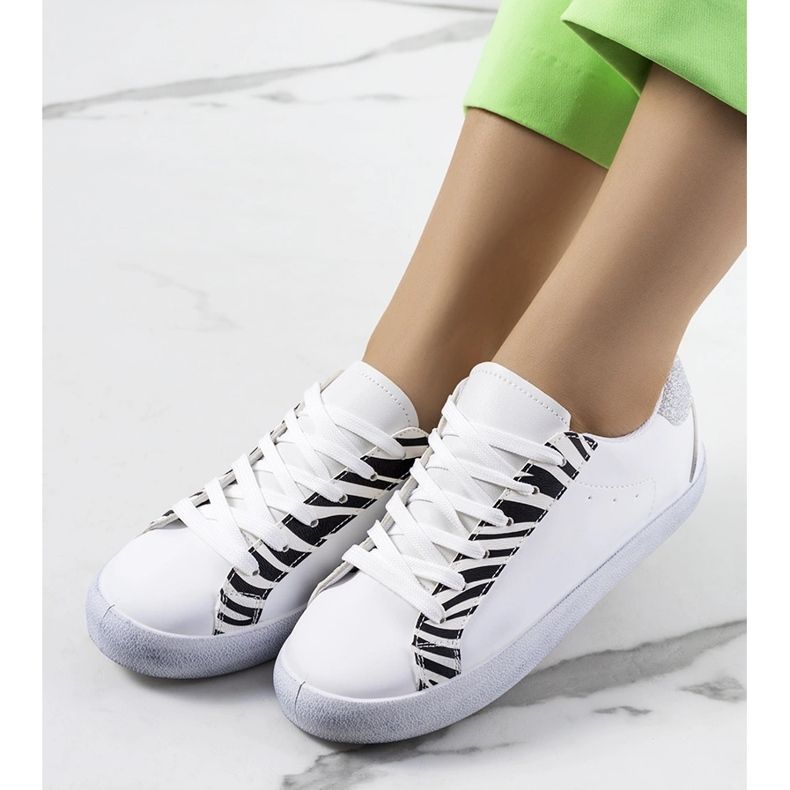 Sneakers Kameta Zebra bianche bianco 1