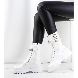 Sneakers bianche con catena Taus bianco 1