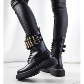 Stivali neri con borchie Lacer nero 1