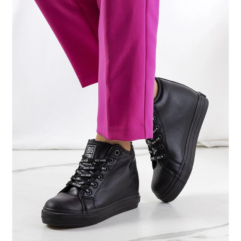 Sneakers nere sulla zeppa Big Star EE274127 nero 1