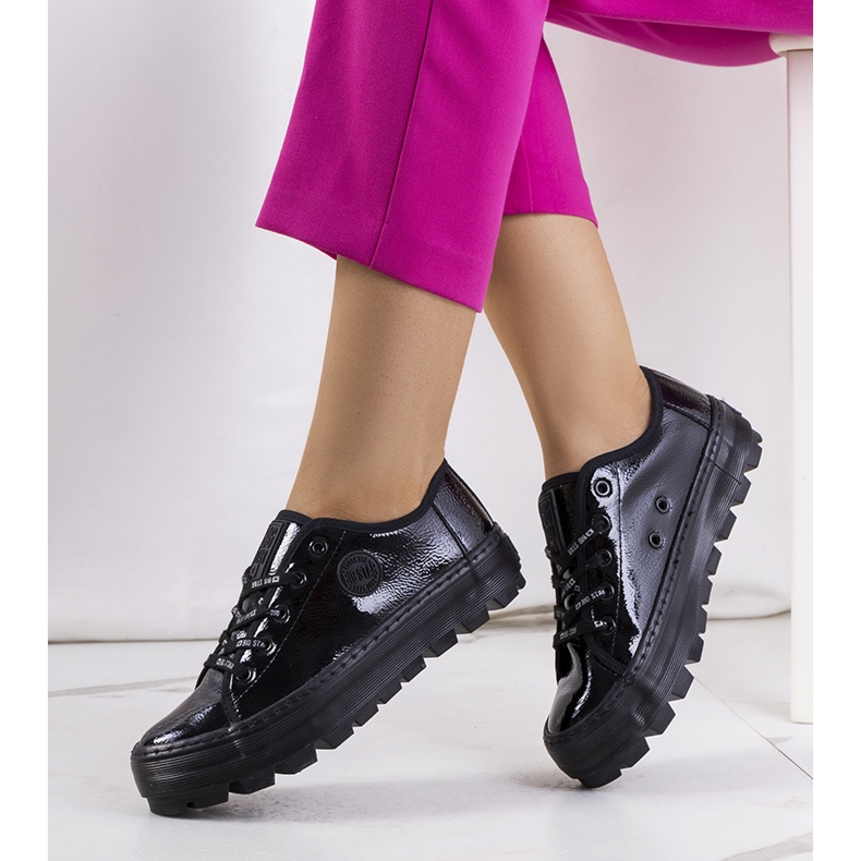 Sneakers laccate nere Big Star KK274044 nero 1