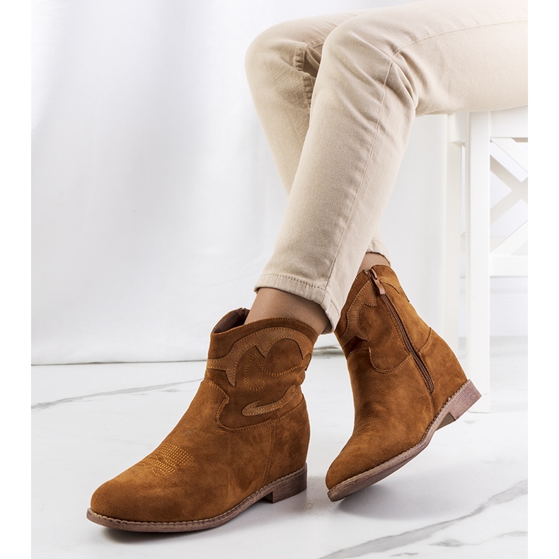 Gli stivali da cowboy marroni di Velha marrone 1