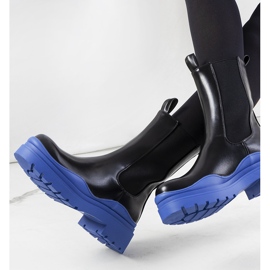 Stivali neri con suola Nester blu nero 1