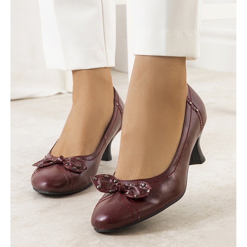 Décolleté rosse con fiocco Repina rosso 1