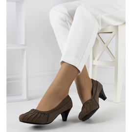 Décolleté marroni arricciati di Santro marrone 1