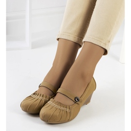 Décolleté beige con arricciatura Nita 1