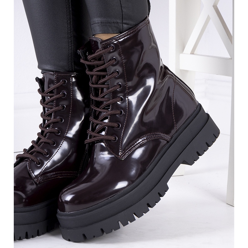 Stivali Prince laccati bordeaux rosso 1