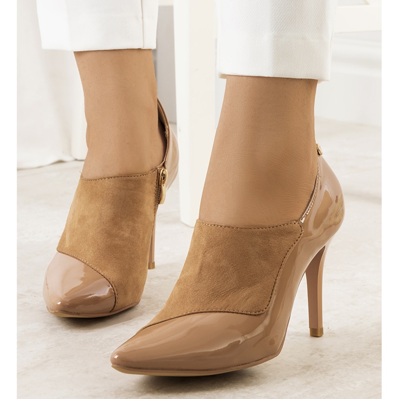 Décolleté beige con cerniera in Alcanassa 1