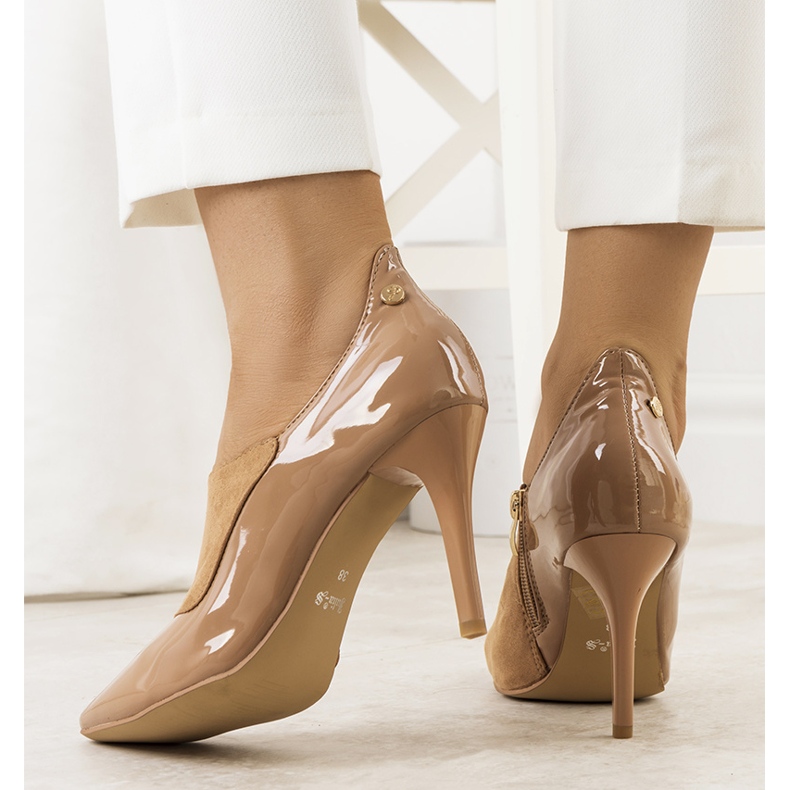Décolleté beige con cerniera in Alcanassa 2