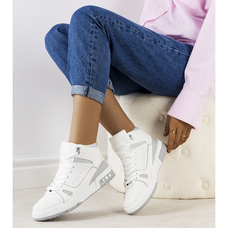 Sneakers grigie per la caviglia Megatheo grigio 1