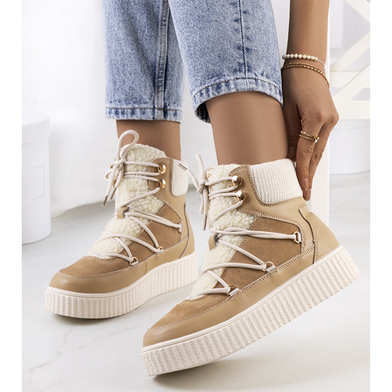PA1 Doposci da donna marroni di Laursen beige écru 2