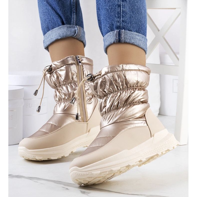 Doposci dorati con polsini Houle beige 1