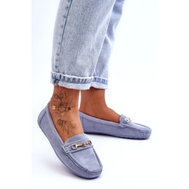 Mocassini Classici In Pelle Scamosciata Da Donna Blu Corinell 4
