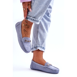 Mocassini Classici In Pelle Scamosciata Da Donna Blu Corinell 1