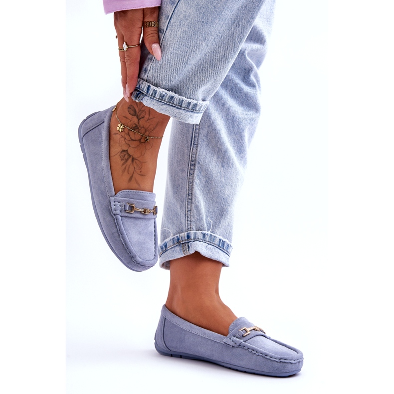 Mocassini Classici In Pelle Scamosciata Da Donna Blu Corinell 1