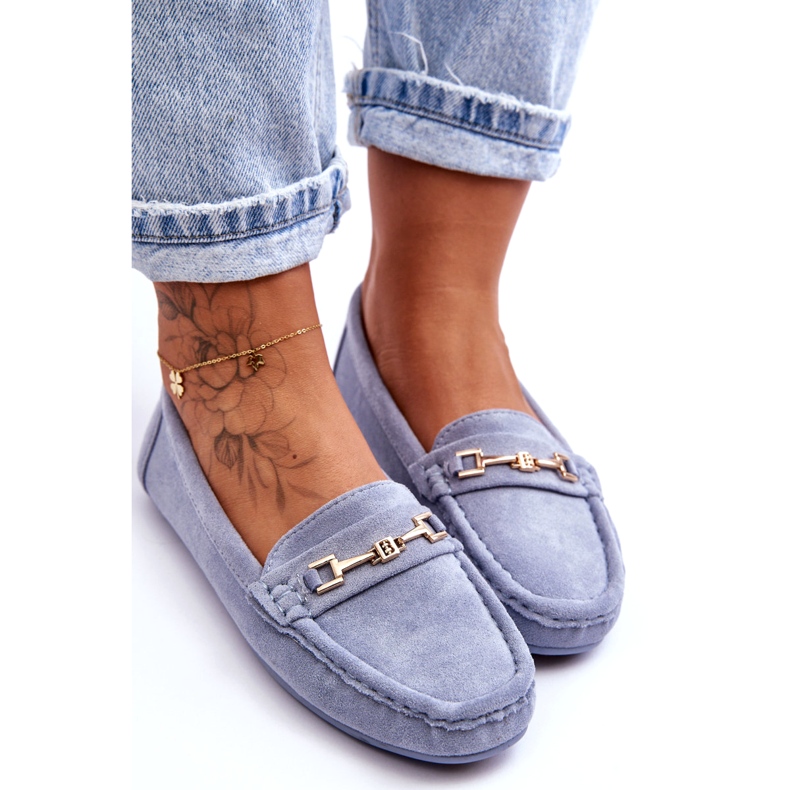 Mocassini Classici In Pelle Scamosciata Da Donna Blu Corinell 2