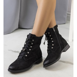 PA1 Stivali neri con rilegatura Vesale decorativa nero 1