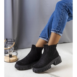 Stivali neri isolati di Leiva nero 1