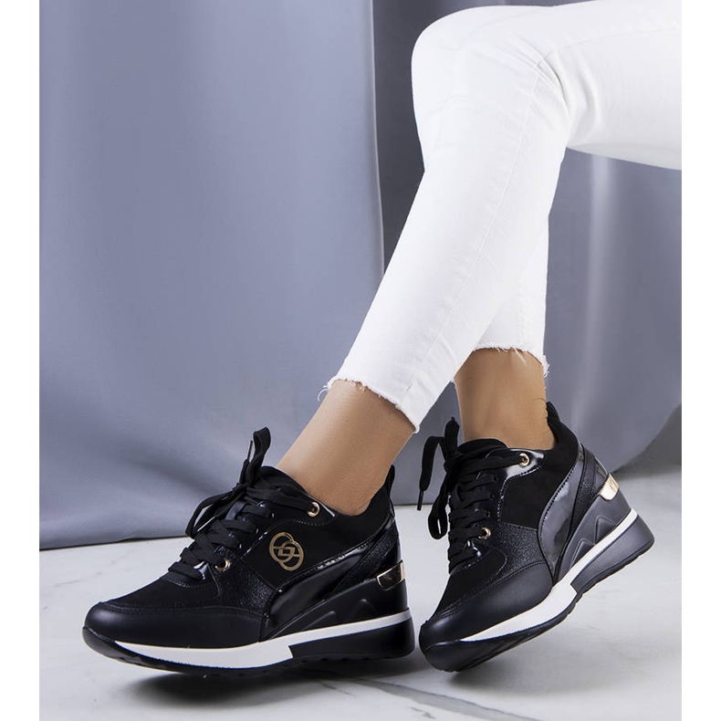Evento Sneakers nere sulla zeppa Berkley nero 1