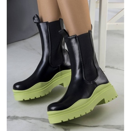BM Stivali neri su suola Jadiel verde nero 1