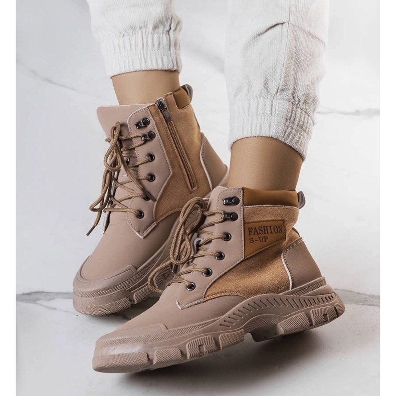 Stivali isolanti marroni Fordla beige 1
