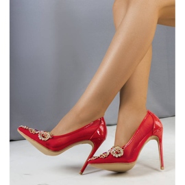 Tacchi rossi con zirconi di Osiri rosso 1